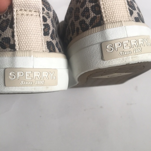 Sperry crest vibe women’s leather lace up leopard print shoes size 5 cle… - Picture 8 of 9